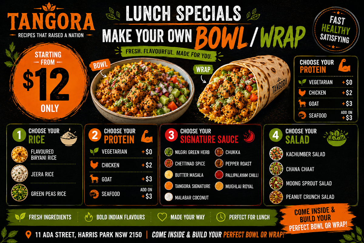 Menu, Tangora