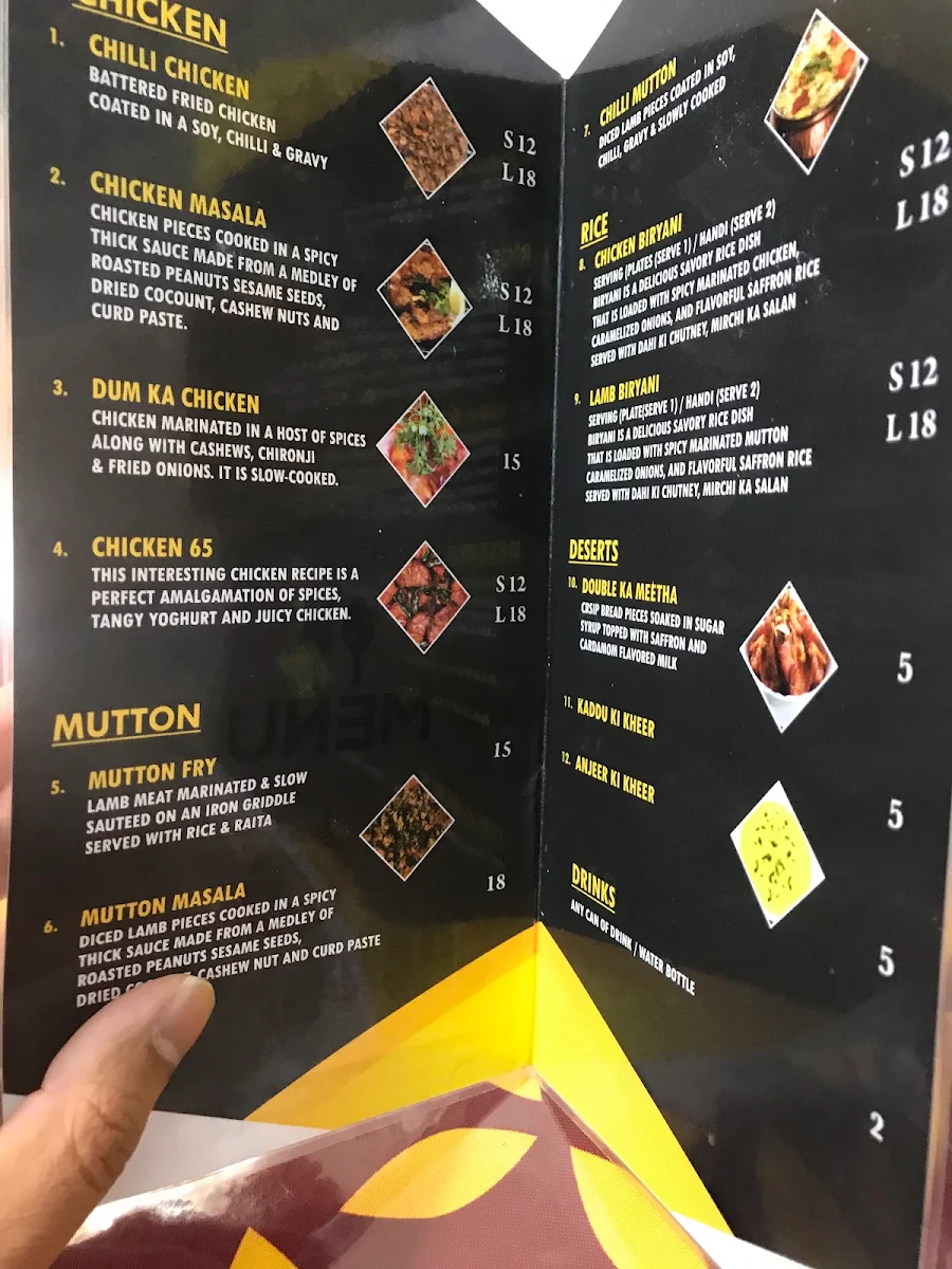 Menu, SHAH GHOUSE Restaurant