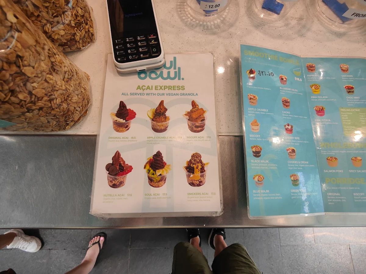 Menu, SolBowl Baulkham Hills