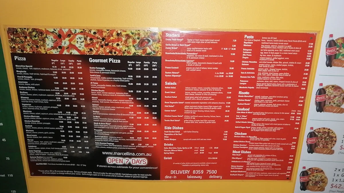 Menu, Marcellina