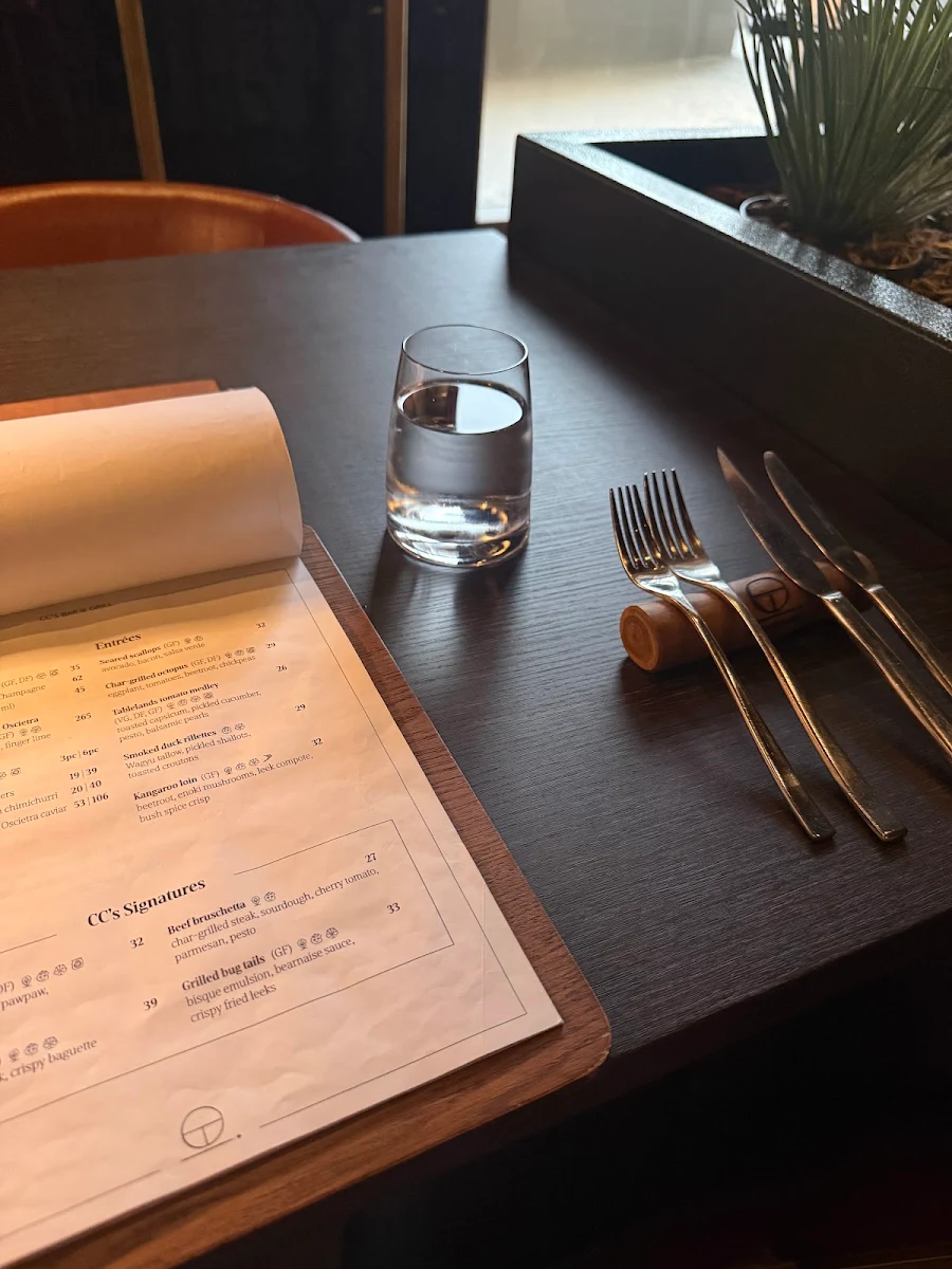 Menu, CC's Bar & Grill by Crystalbrook