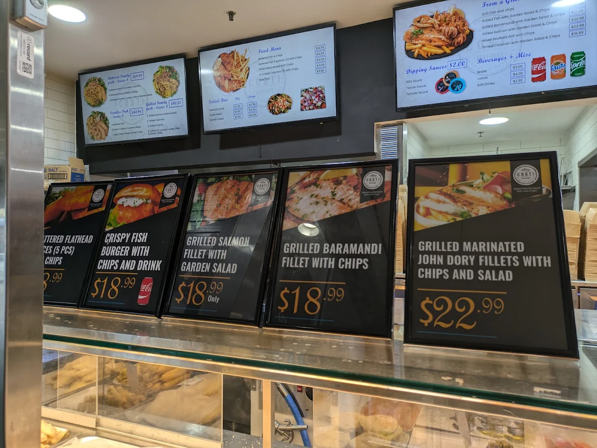 Menu, Randwick Seafood (Costi Seafoods Randwick)