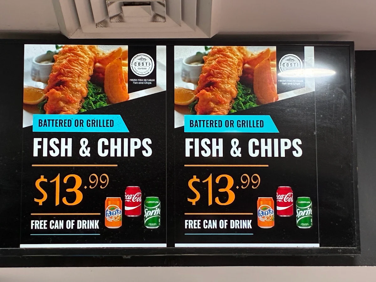 Menu, Randwick Seafood (Costi Seafoods Randwick)