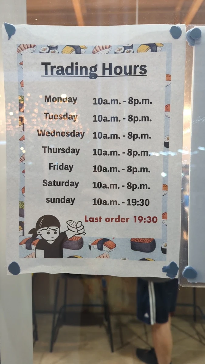 Menu, Sushi Motoko