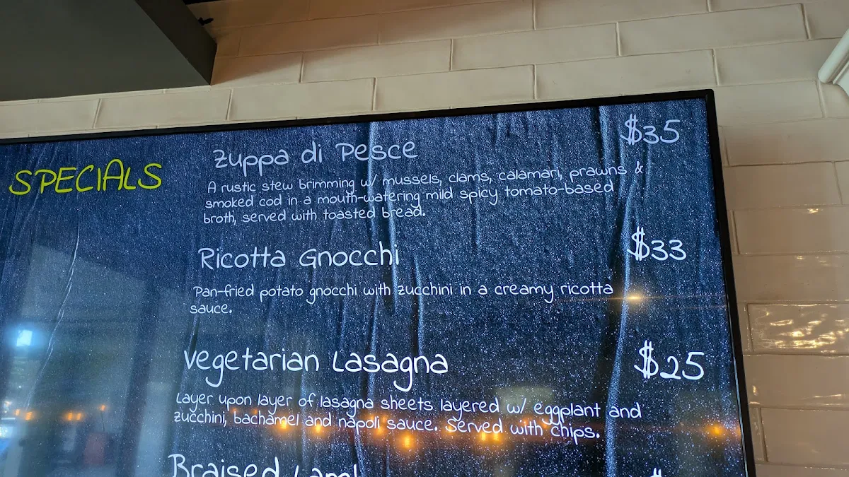 Menu, Luigi's Italian Restaurant