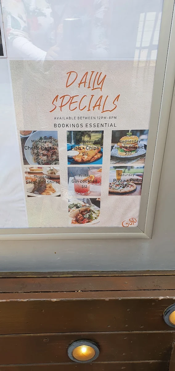 Menu, Gusti Restaurant