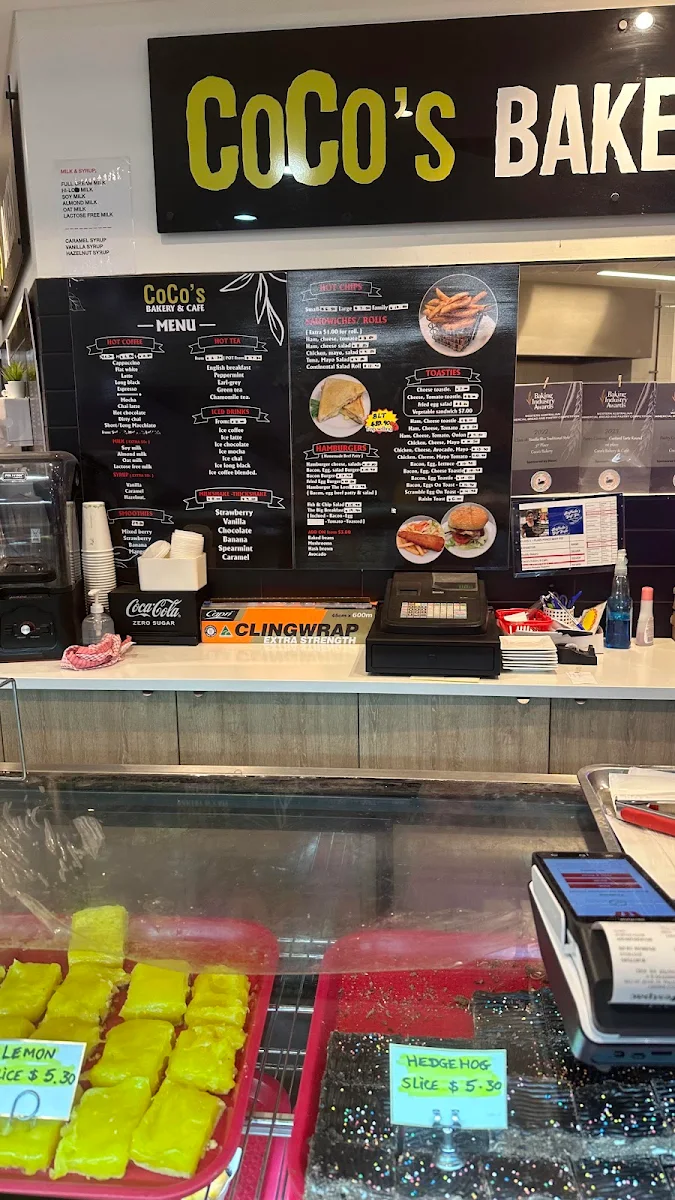 Menu, Coco's Bakery & Cafe