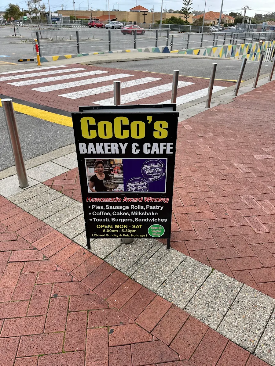 Menu, Coco's Bakery & Cafe