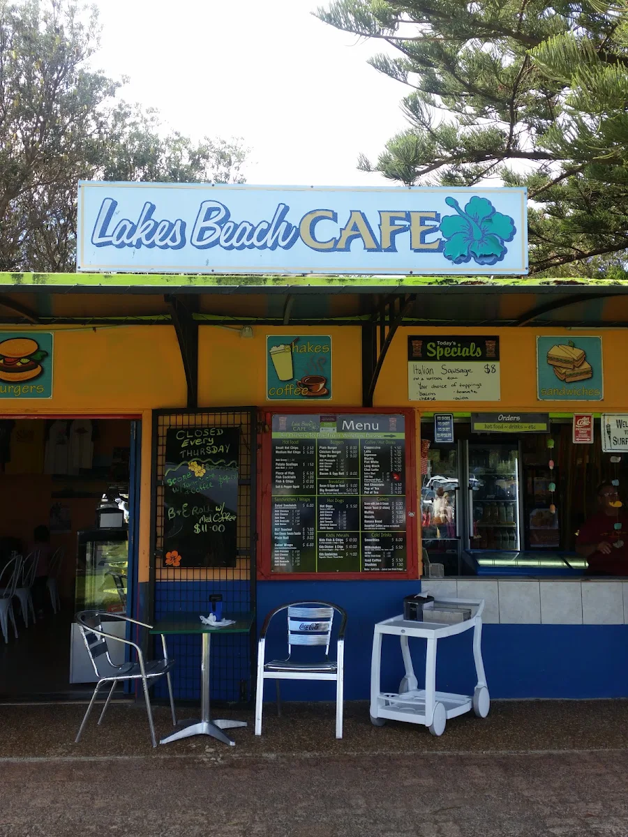 Menu, Lakes Beach Cafe