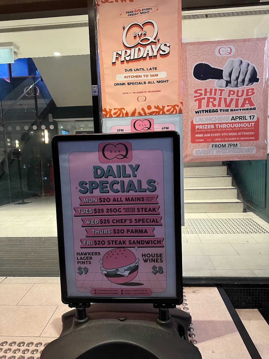Menu, CQ Bar