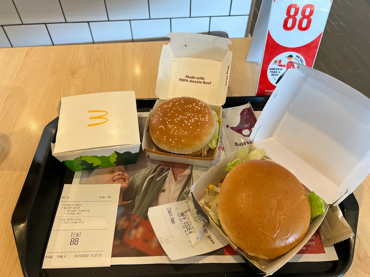 Menu, McDonald's Jolimont