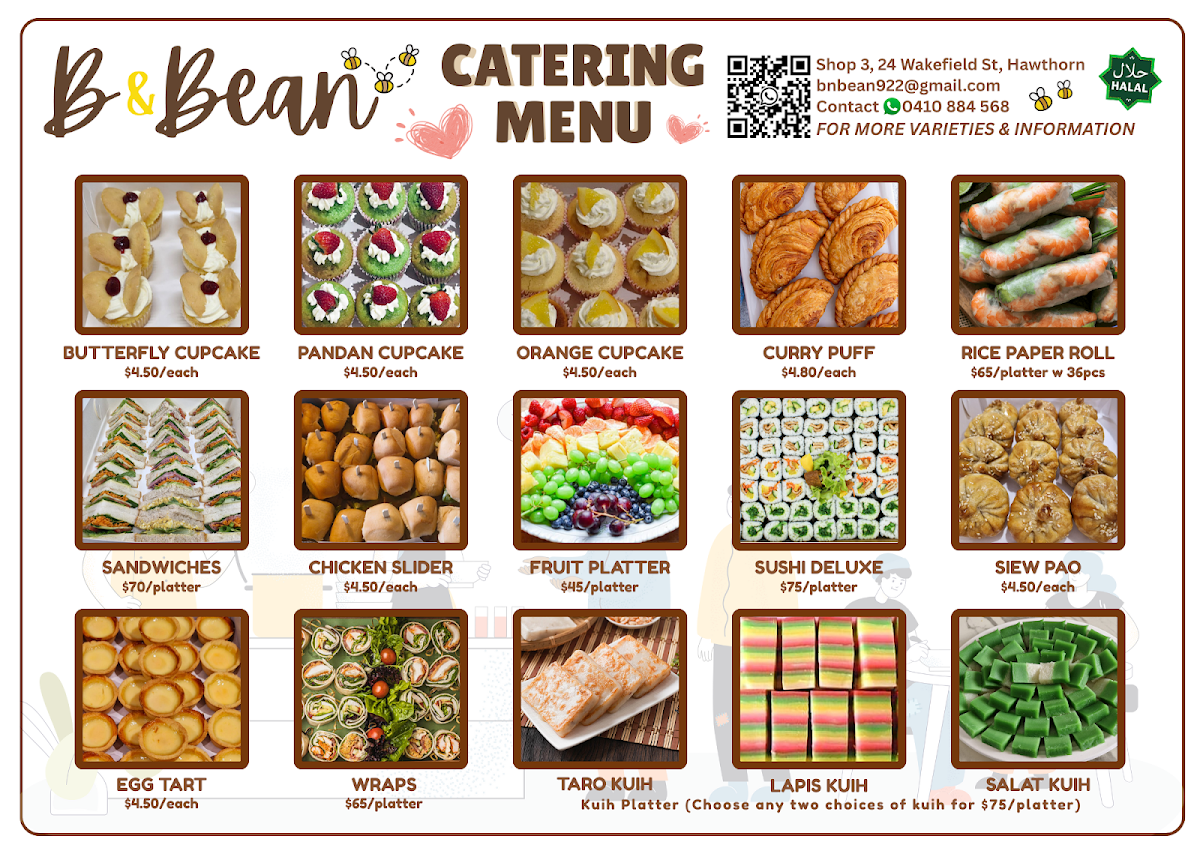 Menu, B&Bean