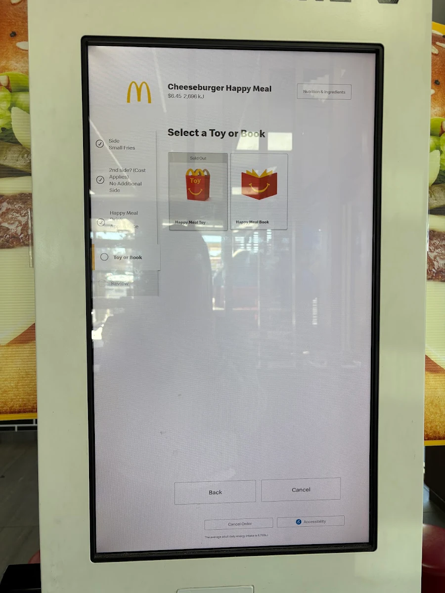 Menu, McDonald's Box Hill North