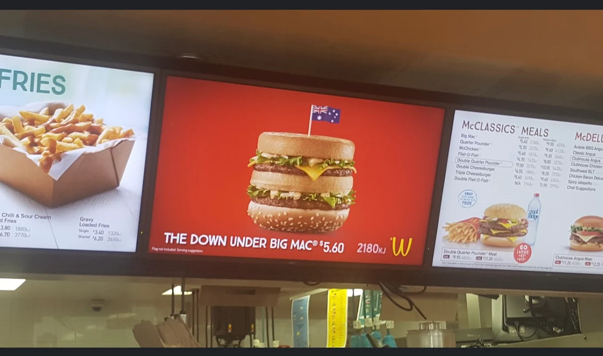 Menu, McDonald's Box Hill North