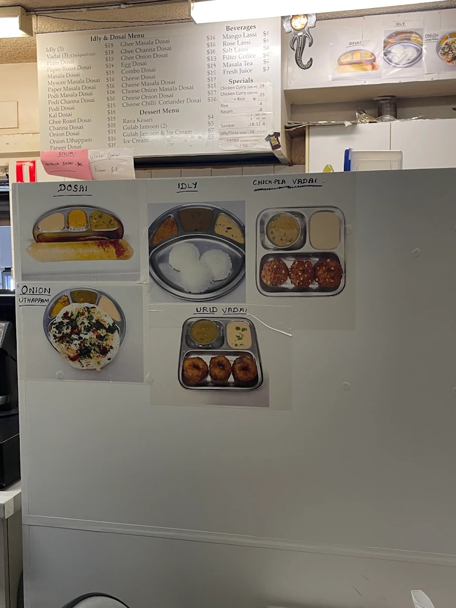 Menu, Dosa House