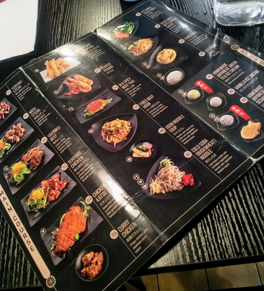 Menu, Okami Japanese Restaurant