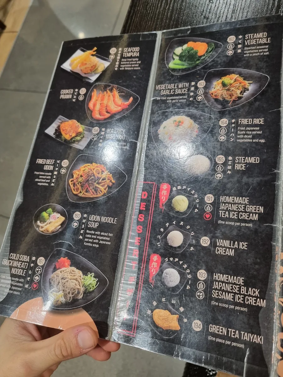 Menu, Okami Japanese Restaurant