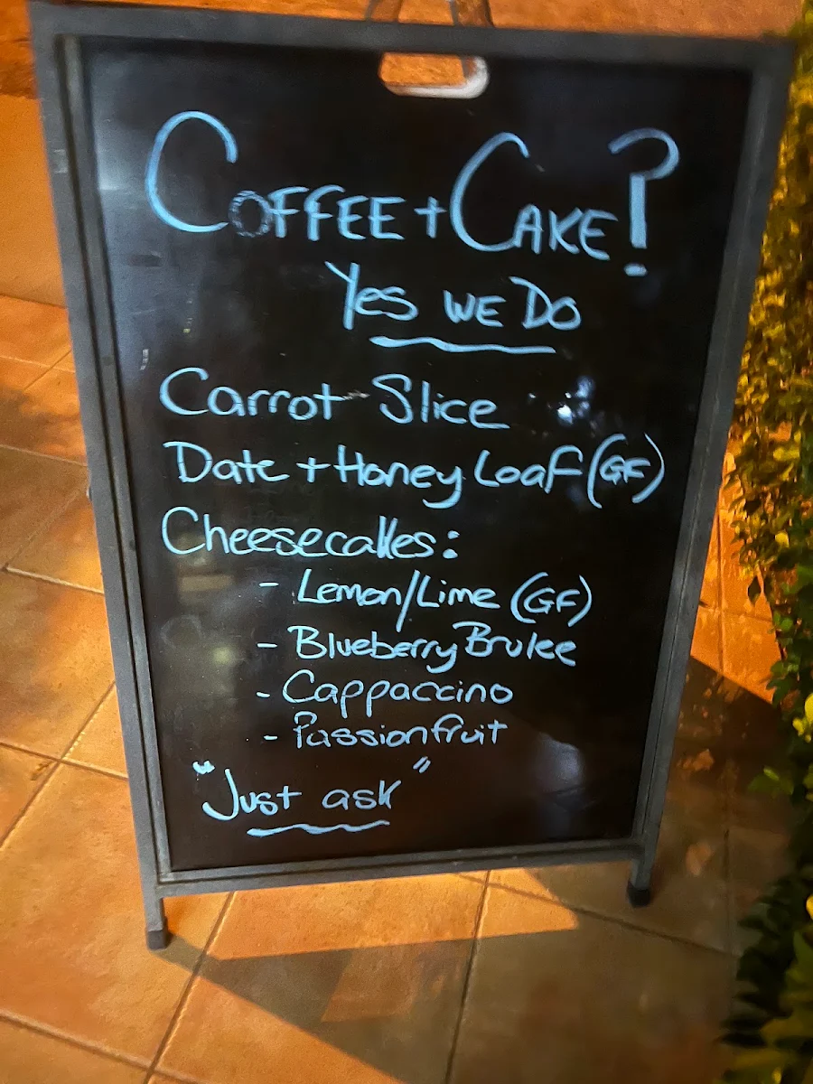 Menu, Ash's @ the Point Cafe, Karumba Point