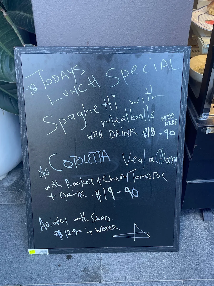 Menu, Tutta Cafe North Sydney