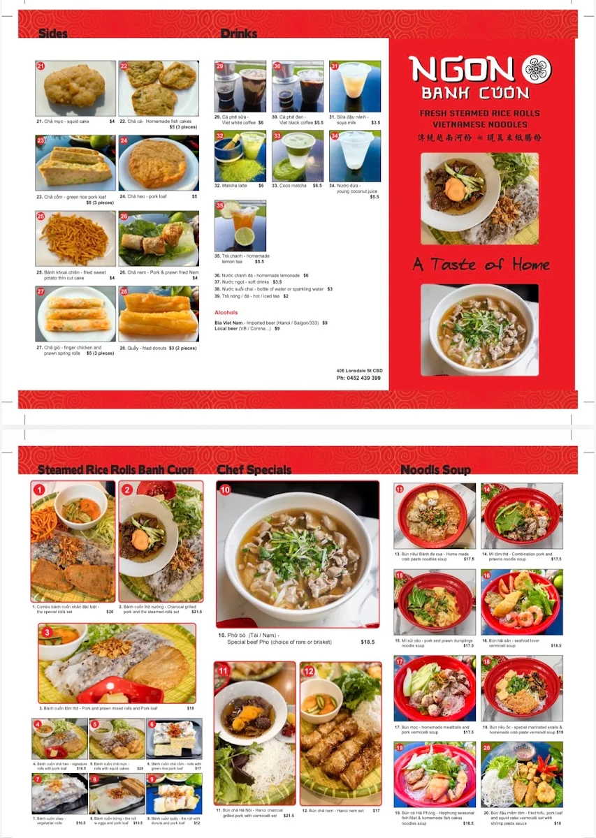 Menu, Ngon Banh Cuon