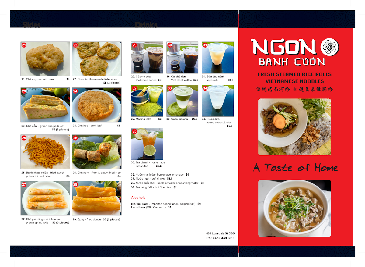 Menu, Ngon Banh Cuon