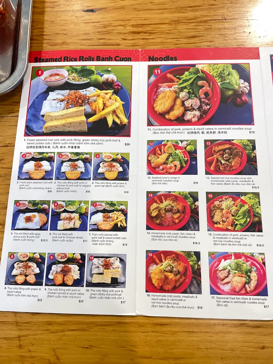 Menu, Ngon Banh Cuon