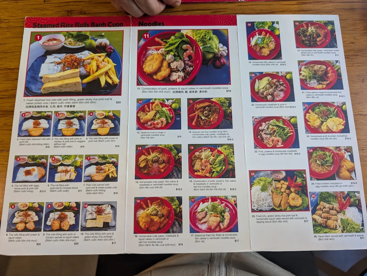 Menu, Ngon Banh Cuon