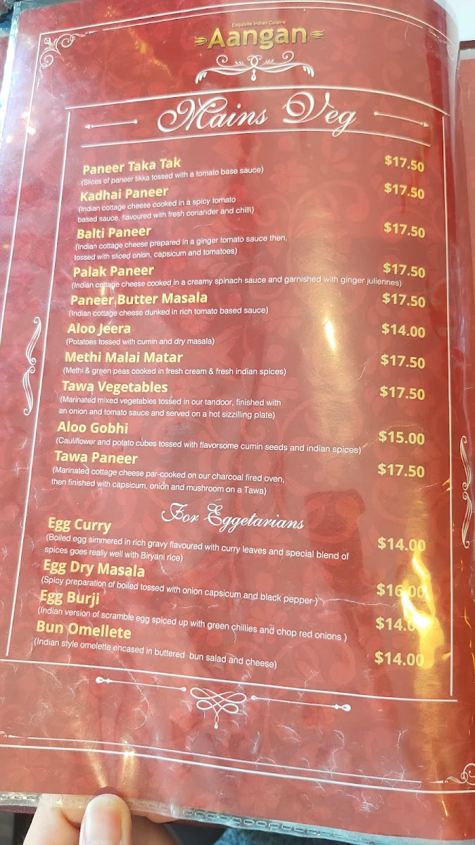 Menu, Aangan Footscray
