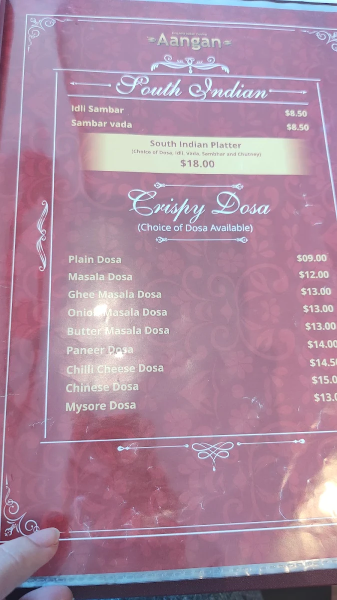 Menu, Aangan Footscray