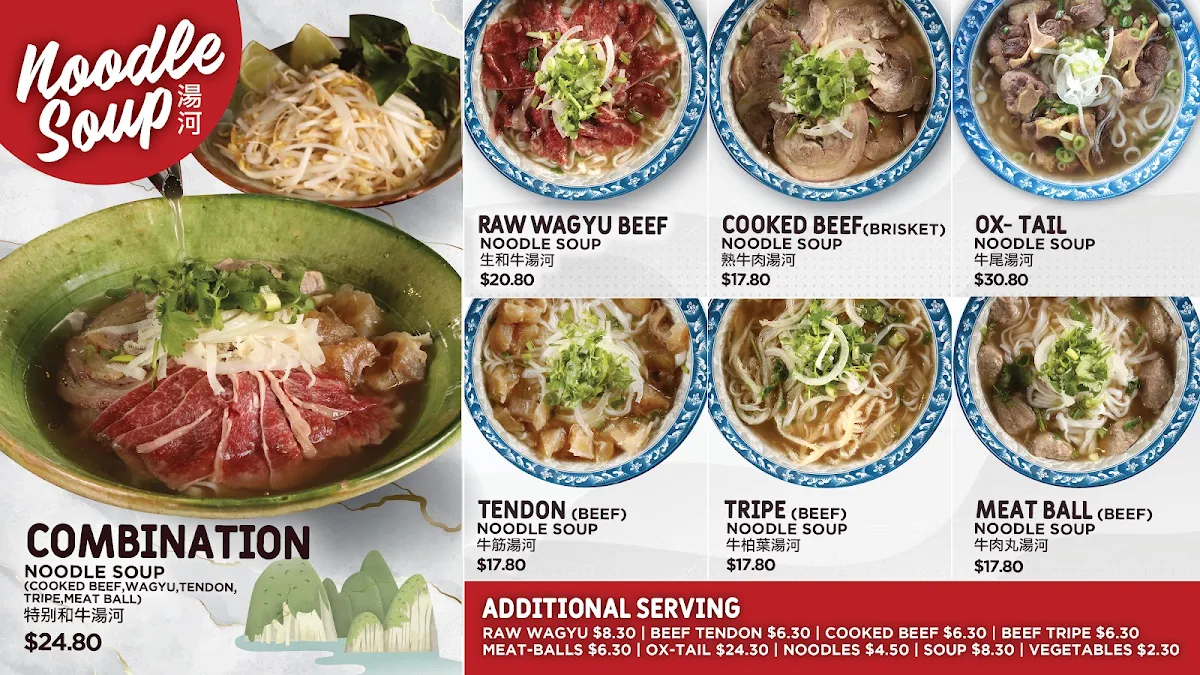 Menu, Cam On Restaurant (Market City)