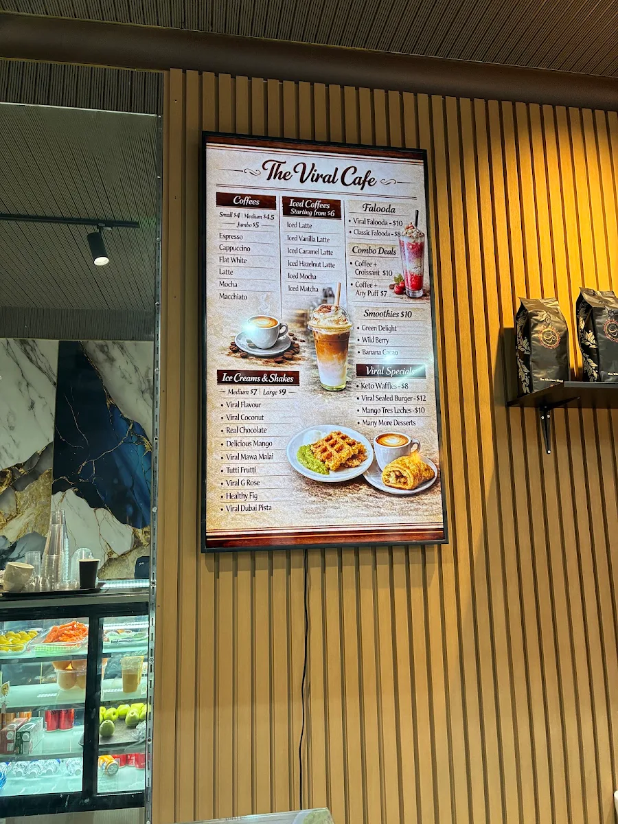 Menu, THE VIRAL CAFE