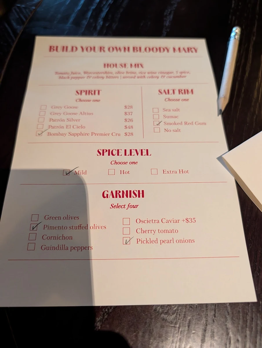 Menu, Stanley Restaurant
