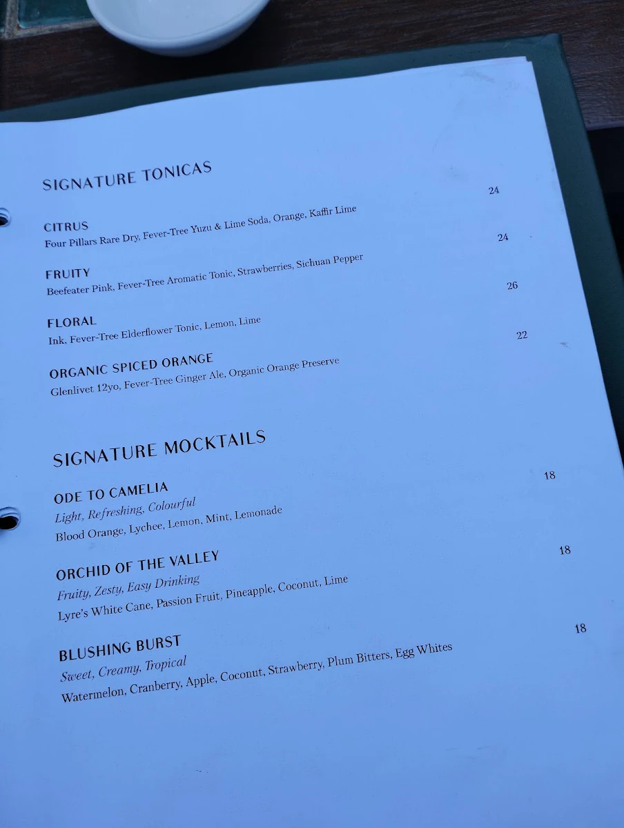 Menu, Stanley Restaurant