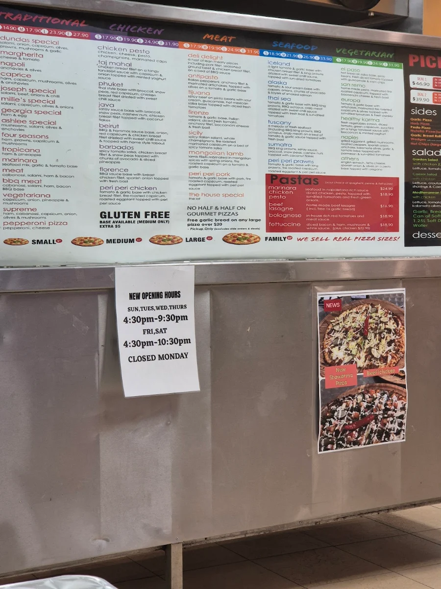 Menu, P'Eatzza At Joes