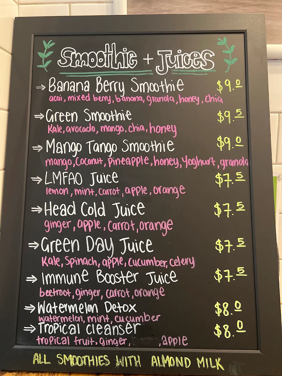 Menu, GrindHouse