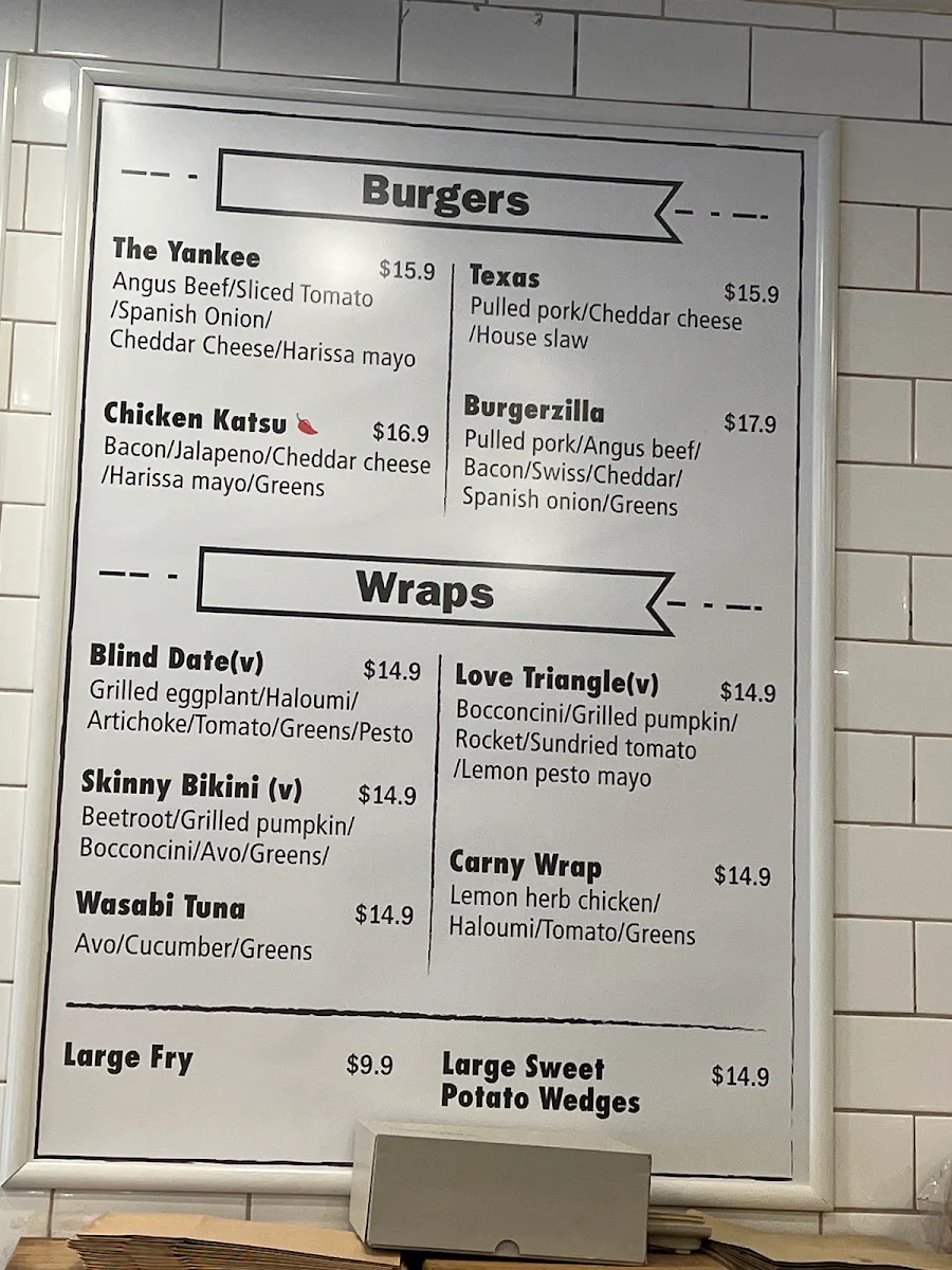 Menu, GrindHouse
