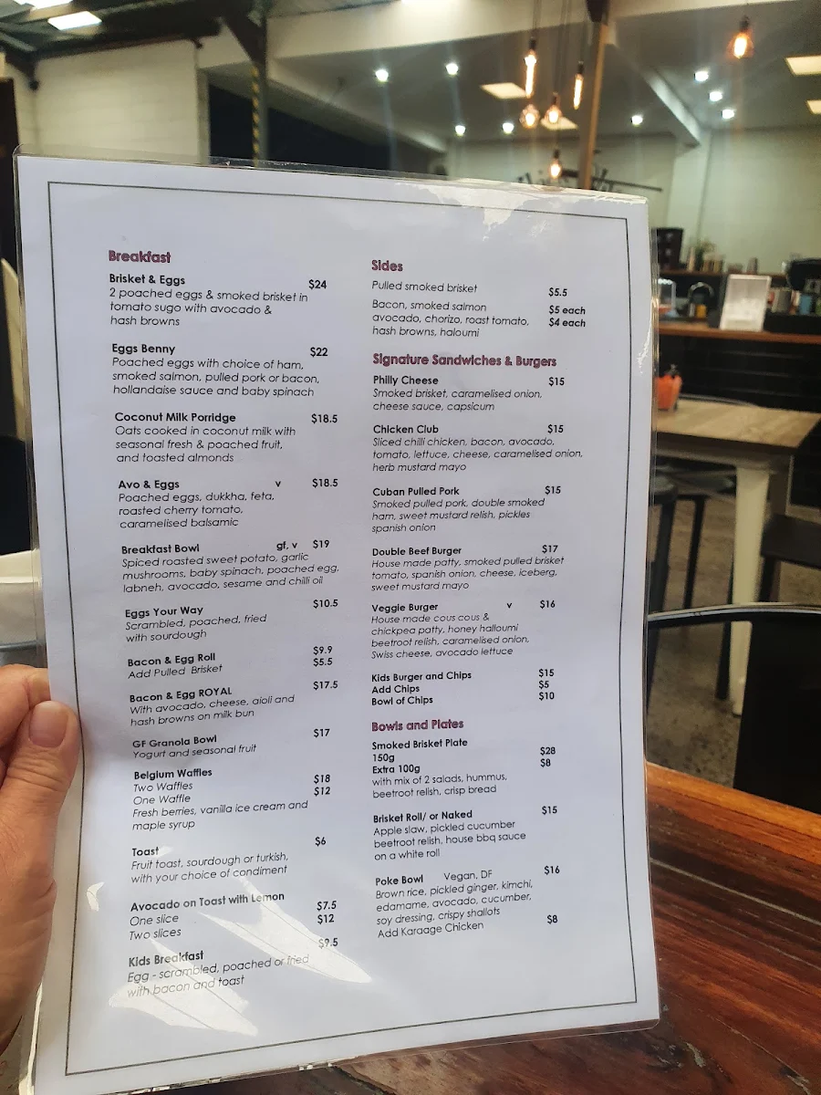 Menu, The Pan & Stone