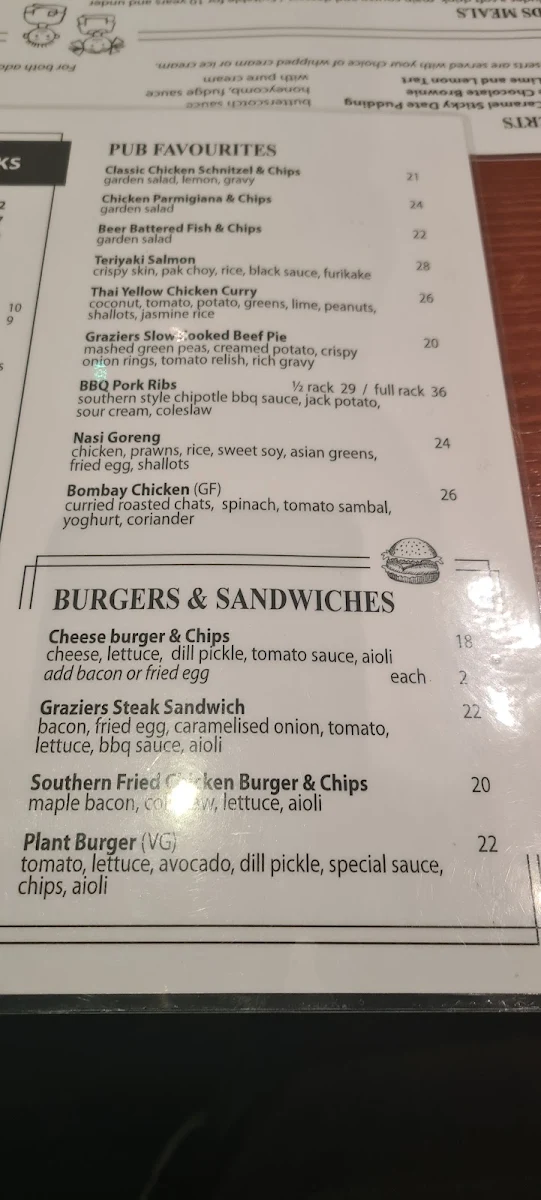 Menu, Skyways Hotel