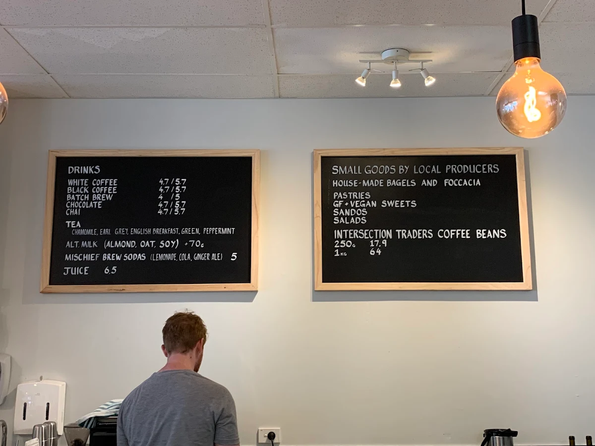 Menu, Intersection Traders
