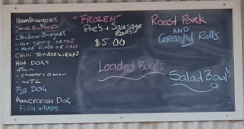 Menu, Stockyards Cafe