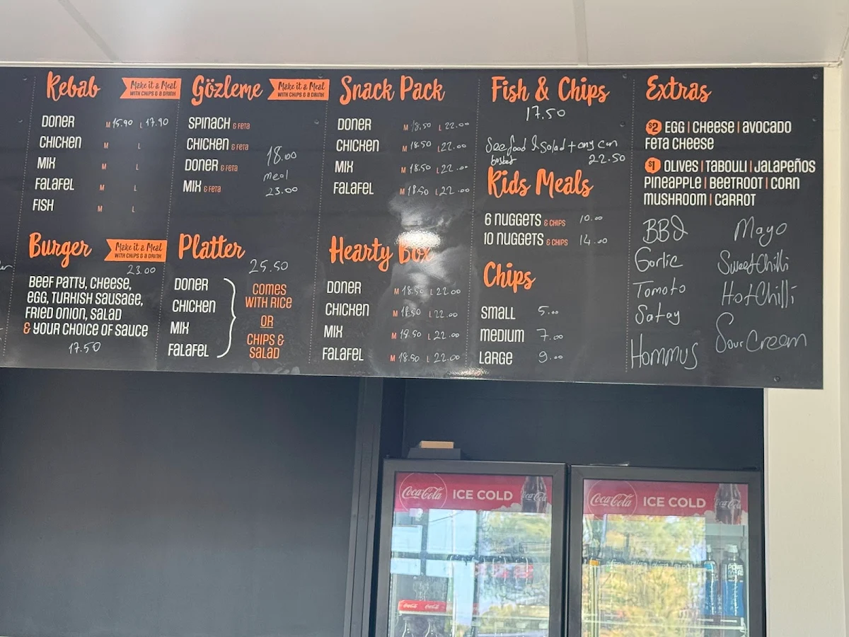 Menu, Plaka Kebab