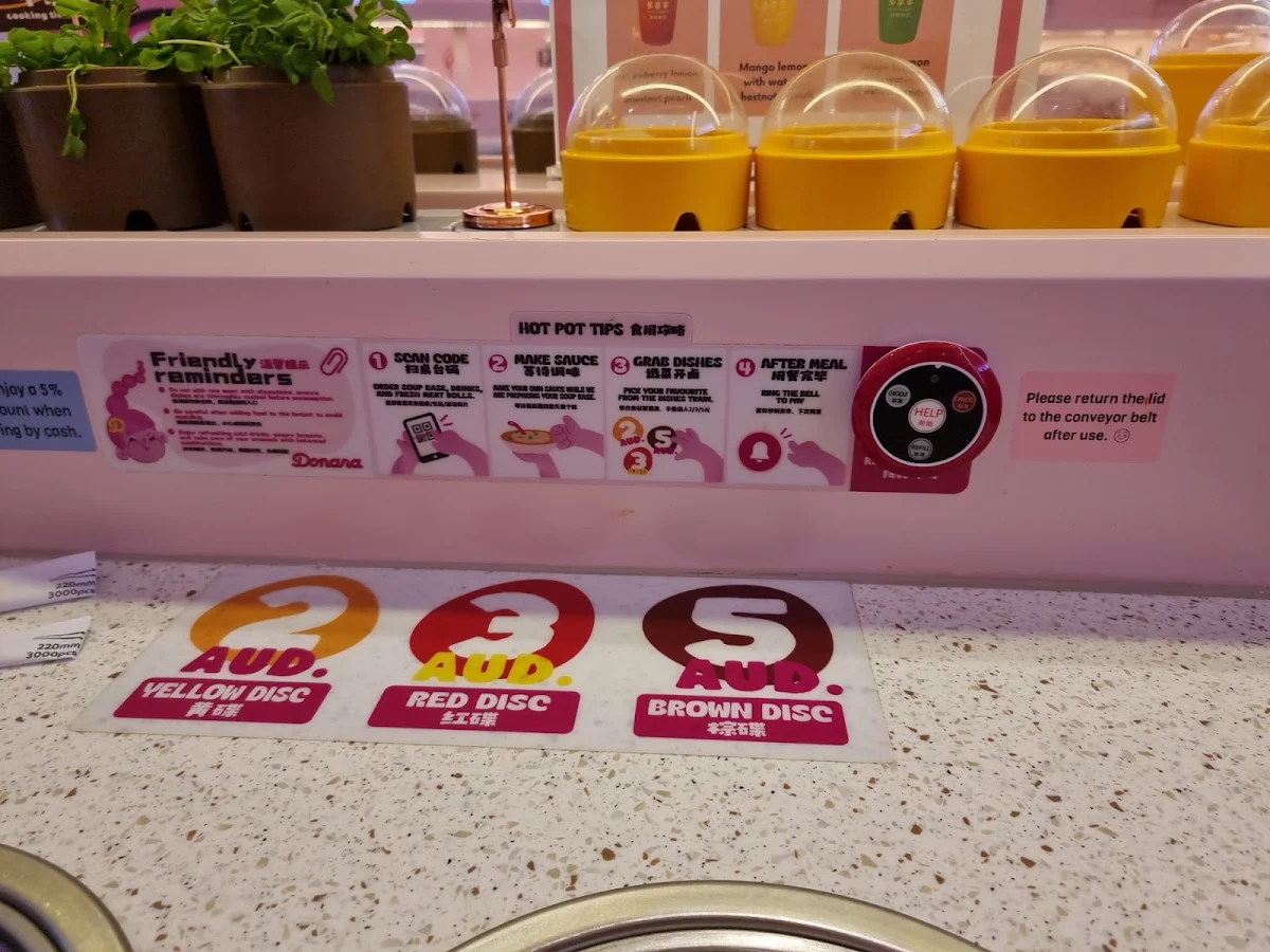 Menu, Donana Mini Hotpot (Chermside)