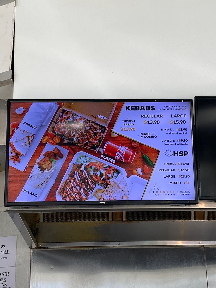 Menu, Garlik Kebabery - Camberwell