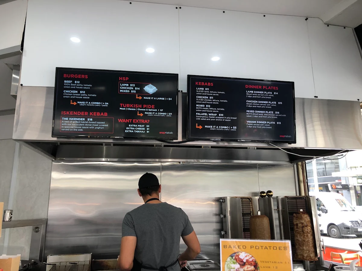 Menu, Garlik Kebabery - Camberwell