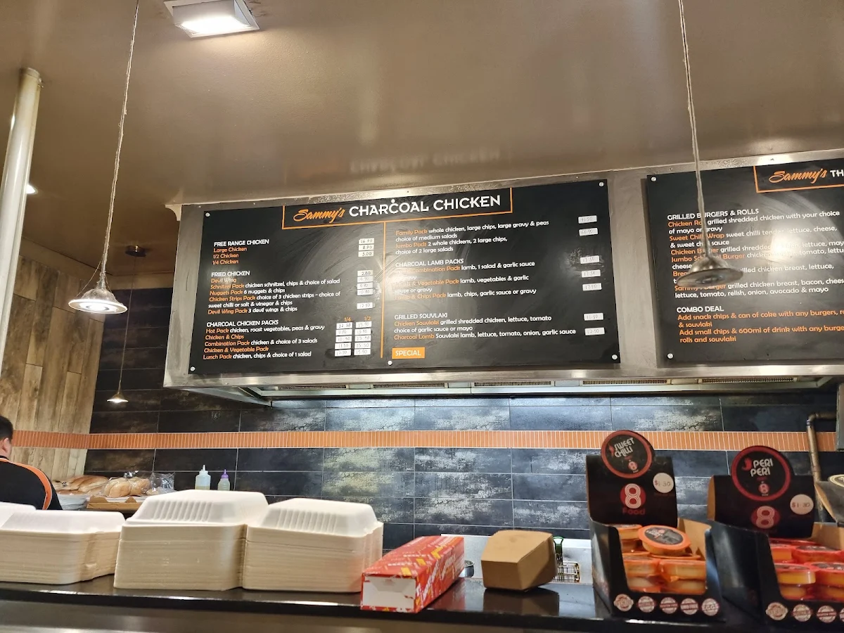 Menu, Sammy's Charcoal Chicken