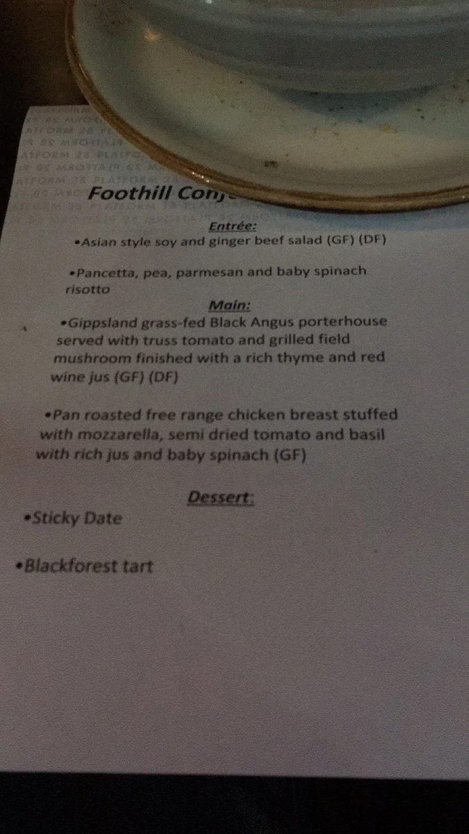 Menu, Platform 28