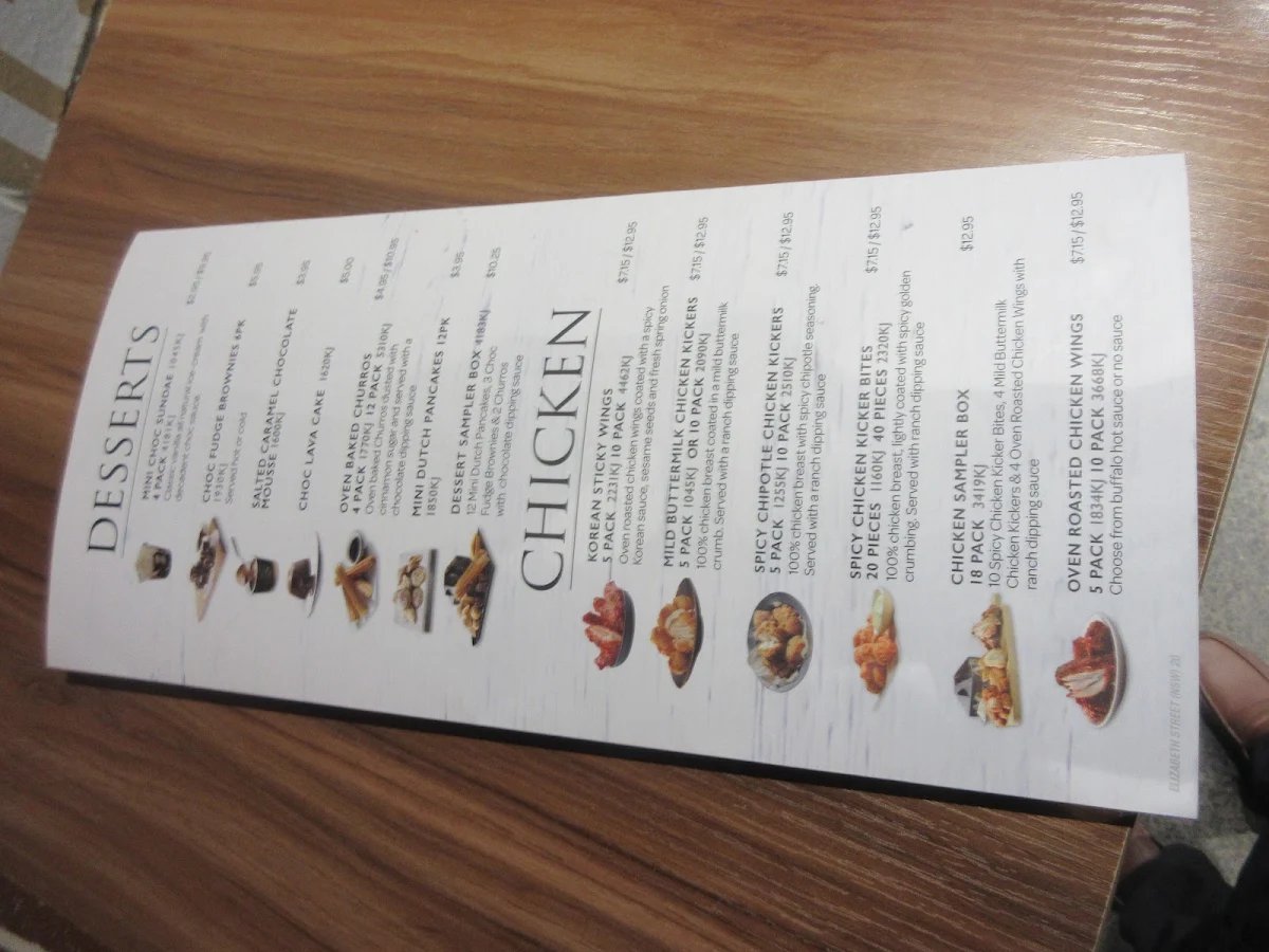 Menu, Domino's Pizza Parramatta