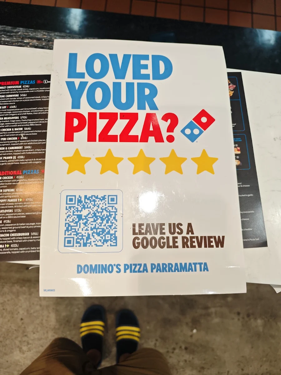 Menu, Domino's Pizza Parramatta
