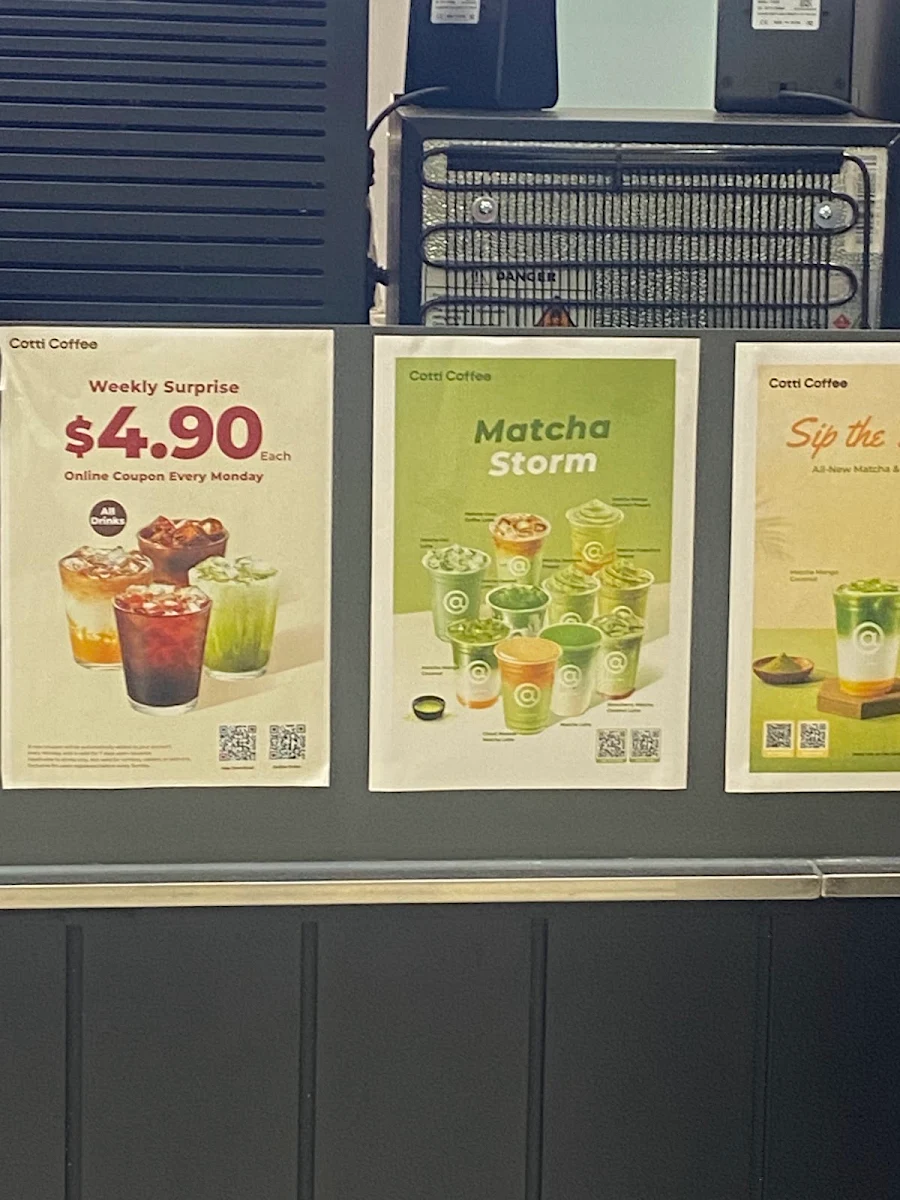 Menu, Cotti Coffee（Uptown）