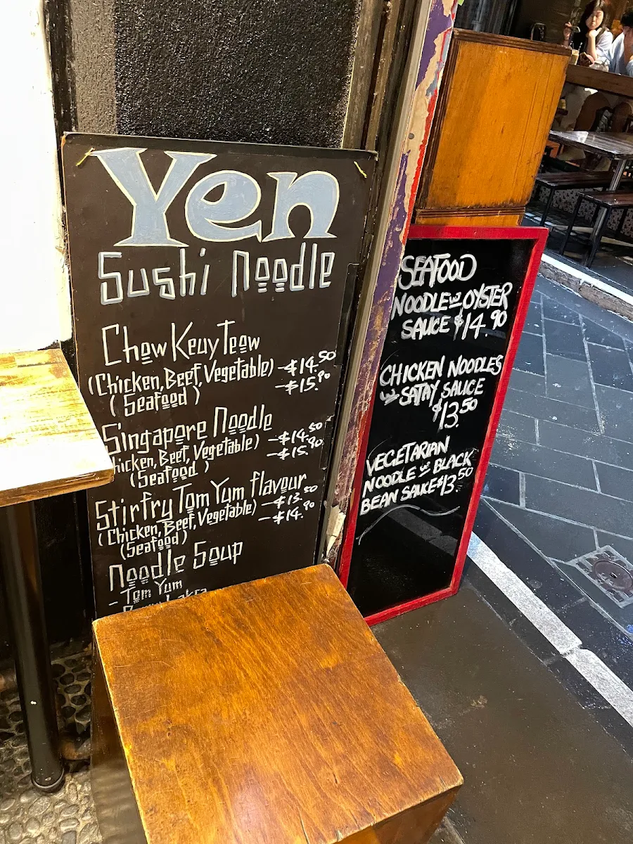 Menu, Yen Sushi Noodle